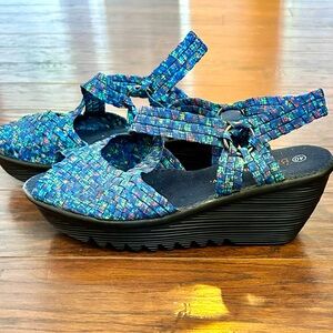 BERNIE MEV. Woven Wedge Platform Sandals size 40